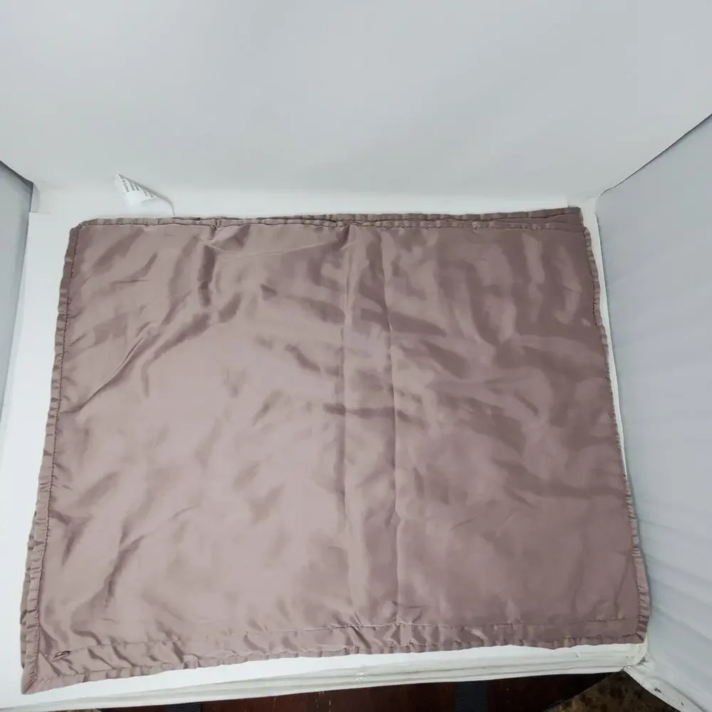 Martha Stewart Tufted Satin Standard Sham 20 x 26 Silky Mauve Set of 2 NEW